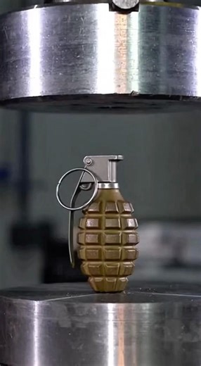 Hydraulic Press vs Grenade: The Golden Result!