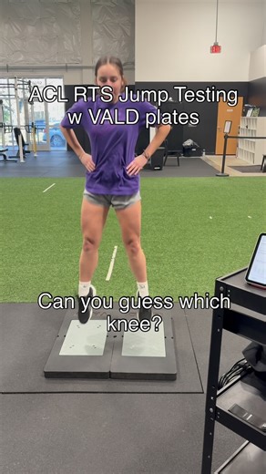 Dr. Jordan Prunty on Instagram: "Jump testing exposes what your ACL is hiding. 📊 Data-driven return to sport > vibes 📊 Single-leg jumps on VALD plates show: • Limb symmetry • Force production • Power deficits • Risk of reinjury Thanks to the master VALD guy @trackthrowsphysio for showing me some cool stuff! #acl #health #athlete #dpt"