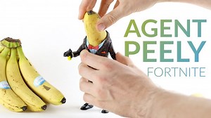 9.6K views · 181 reactions | Dressing up a real banana as Agent Peely with clay (Fortnite Battle Royale) | ClayClaim | Facebook
