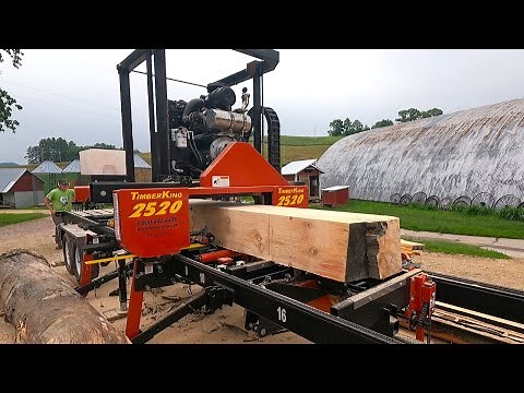 Home Sawn Lumber! Sawing Logs into 2x4s! For your own building projects!