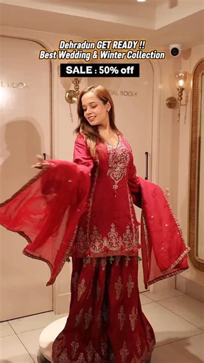 AMBICA GUPTA on Instagram: "HIMAIRA FASHIONS | FLAT 50% OFF SALE 🔥👗 📍 Location: Ashley Hall, near McDonald’s Dehradun 💥 Ongoing Offer: • FLAT 50% DISCOUNT • Limited-time sale going on NOW 👰 Collections on Sale: • Exclusive Wedding Collection • Stylish Winter Collection ✨ What you’ll find here: • Rich & elegant Sarees • Trendy Co-ord Sets • Beautifully crafted Suits • Glamorous Gowns 💎 Why Himaira Fashions: Premium fabrics • Rich taste & classy designs • Perfect for weddings, festivities &