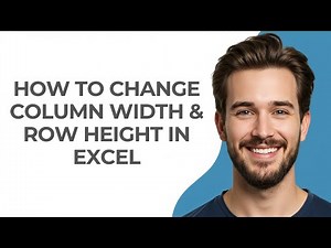 How To Change Column Width & Row Height In Excel - GUIDE!