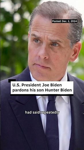 U.S. President Joe Biden pardons his son Hunter Biden