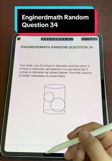 Calculate the Volume of Water for Two Balls