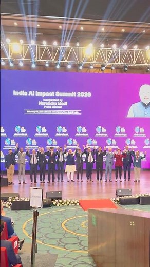 One with all the tech leaders at the India AI Impact Summit 2026!