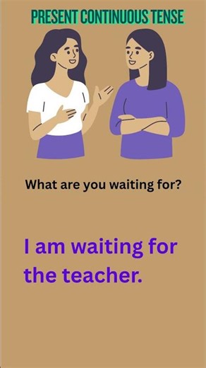 present continuous tense Q&A||Easy spoken English practice #shorts