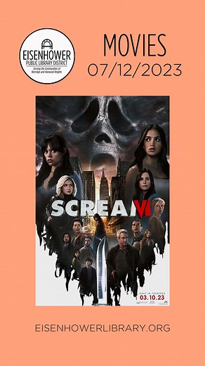 There have been a lot of great movies added to the library catalog recently. Some favorites include: Avatar: The Way of Water Are You There God? It's Me, Margaret. Book Club: The Next Chapter Evil Dead Rise Scream VI Beau Is Afraid Visit wp.me/pbFvB5-13SW to place some holds. | Eisenhower Public Library