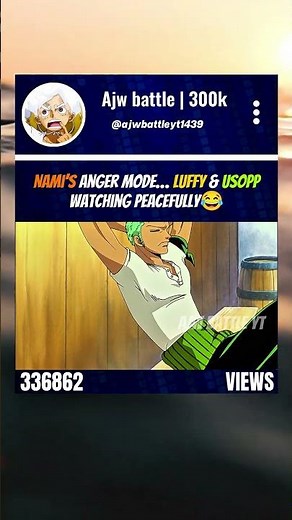 Nami’s Anger Mode… Luffy & Usopp Watching Peacefully😂 #onepiece #nami #luffy #usopp