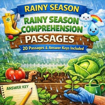 Rainy Day Comprehension Passages | Spring Reading Activities | Grades 2–8