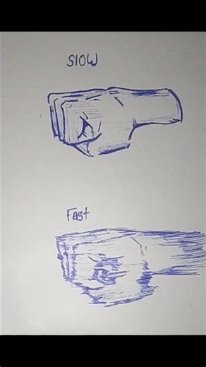 Slow vs Fast Punch 👊 Effect #shorts#howtodraw #art #sketch