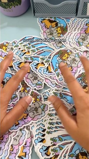 Custom Sticker Orders! 👀💕 #stickershop #customstickers