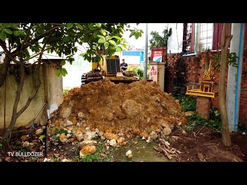 100% New Project Complete BUILDING New ROAD By Best KOMATSU D20P DOZER Pushing SOIL & Truckload SOIL