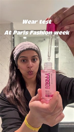 #AD Testing out the @MaybellineUK grippy serum primer at Paris Fashion Days! #makeup #makeuphacks #maybelline #parisfashionweek