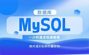 【MySQL数据库】一小时速成MySQL数据库视频教程，从mysql安装到视频讲解，手把手教你一小时极速学一遍MySQL，拿走不谢！