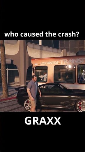 GTA 5 ENHANCED – BLACK SPORTS CAR CRASH! 😱🔥 Bus Collision Chaos GTA V Shorts