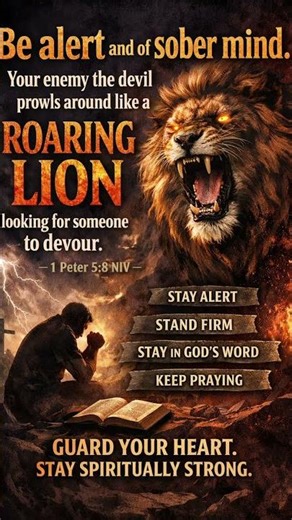Stay Alert ⚠️ The Enemy Is Closer Than You Think | 1 Peter 5:8