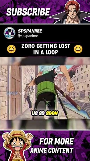 Zoro getting Lost in a Loop #onepiece #zoro #anime #shorts