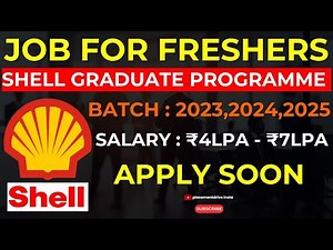 🔥 Shell Graduate Programme 2025 | Freshers Hiring India | Apply Now! 🚀