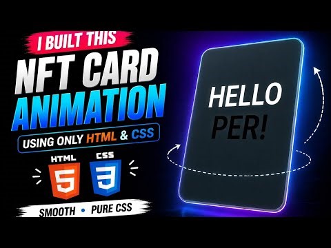 Floating NFT Card Animation 💻🔥 | HTML CSS Only