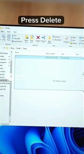 tutorial showing how to clean temporary files in Windows #windows11 #tutorial #deletefiles #foryou