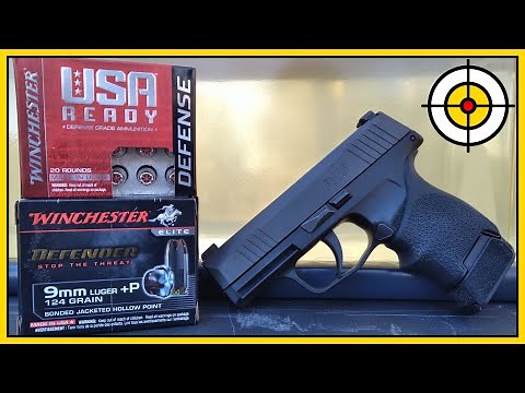 9mm +P Winchester USA Ready Defender vs Elite Defender, Ballistic Gel Test With The Sig P365!
