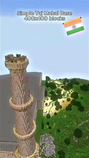 Taj Mahal I Simple Base 400X400 #minecraftbuild #timelapse