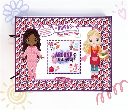 Personalized Sticker Doll Book - Reusable Paper Dolls, Pretend Play - Etsy