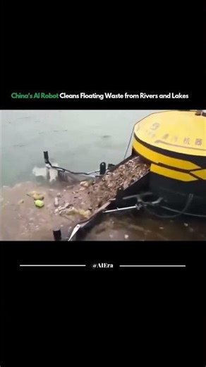 China's Al Robot Cleans Floating Waste from Rivers and Lakes | #ai #china