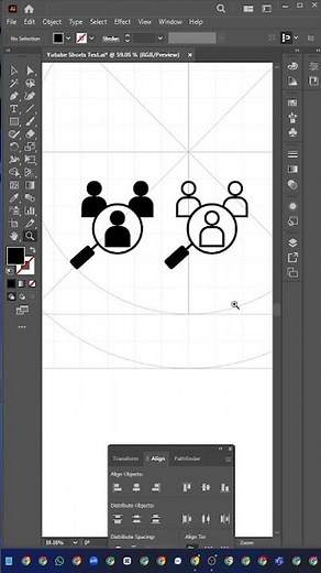 Hiring icon logo design. Search job vacancy sig