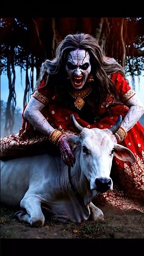 Evil Bride Attacked poor Cow#shorts #witch #cow #revenge #humanity #trending #success