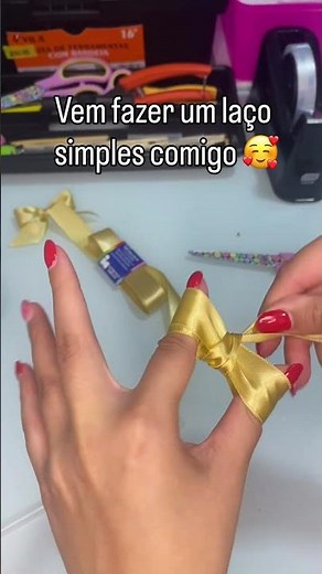 Aprenda a fazer laço simples com fita de cetim 🎀✨