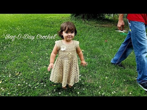 Crochet Baby Toddler Dress | Bag O Day Crochet Tutorial 395