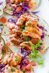 Bang Bang Shrimp Tacos (Dynamite Shrimp💥🍤) RECIPE: https://natashaskitchen.com/bang-bang-shrimp-tacos/ #bangbangshrimp #shrimptacos #tacos | NatashasKitchen.com