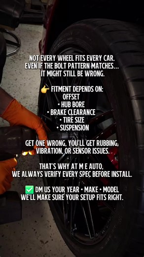 💡 TIP OF THE DAY: Wheel fitment isn’t just bolt pattern. We hear this a lot, “it’s the same 5-lug, it should fit.” Not always. Fitment depends on: 🔹 Offset 🔹 Hub Bore 🔹 Brake Clearance 🔹 Tire Size 🔹 Suspension Setup Get one wrong and you’re looking at rubbing, vibrations, or sensors that won’t stop blinking. That’s why every wheel we sell and install is matched to your exact vehicle, no guessing, no shortcuts. 👇 Drop your year, make & model and we’ll find the perfect setup for you. #Wheel