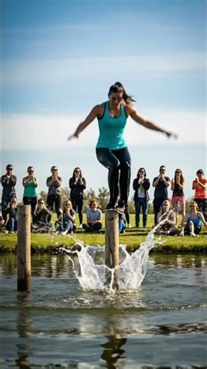 The Art of Acrobatics on Water 🌊✨ #acrobatics #art #viral