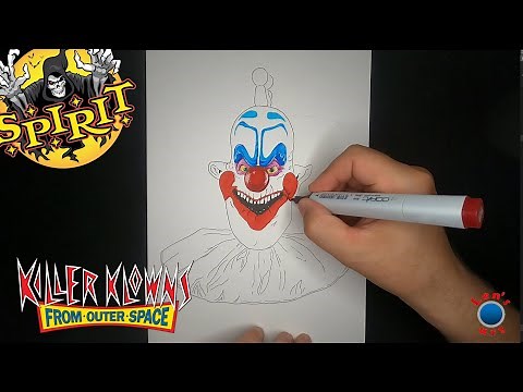 Slim Bust drawing Killer Klowns from Outer Space