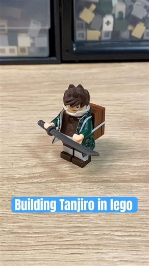 Building Tanjiro in lego #legominifigures #fyp #tanjiro #demonslayer #afol #minimoc
