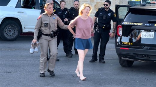 Caught on video: Woman arrested at Alamo Quarry Market after leading troopers on chase