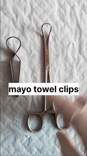 Mayo's towel clips or backhaus towel forcep (specifications and uses)