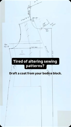 If you’re constantly altering sewing patterns to make them fit, the problem isn’t you - it’s the starting point. In this class, I show you how to draft an unlined coat using a bodice block or a simple base pattern (that fits your figure), ensuring the garment fits you from the start. 🎥 Full drafting lesson is now live on YouTube. #patternmaking #sewingpatterns #dressmaking #sewingtutorial #madetosew | Made to Sew