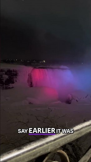 Niagara Falls Rainbow Colors A Magical Icy Spectacle! #waterfall