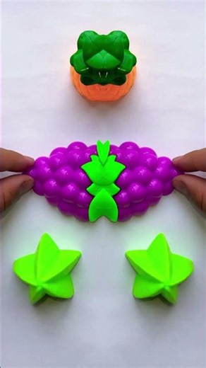 Star Fruit, Grapes & Pineapple 🍍🍇✨ Perfect Symmetry #loopvideo #creative #mesmerizing #fruitlover