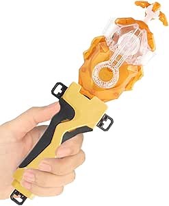 Bey Battling Blade Burst Launcher and Grip, B-184 Left Right Spin String Launcher Grip DB Layer System Compatible with All Bey Burst Series - Golden