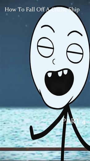 How to fall off a cruise ship #fall #cruise #ship #fyp #cartoon