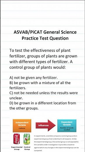 ASVAB/PiCAT General Science Practice Test Question #acetheasvab with #grammarhero