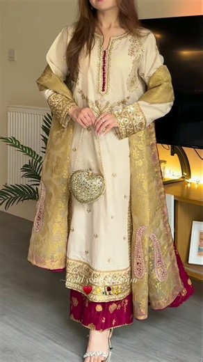 Wedding Guest Look ✨Boutique Style Silk Suit With Banarsi Plazo #shorts #viral #trending #fashion