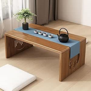Ekjkldo Japanese Folding Coffee Table, Low Coffee Table for Sitting on The Floor, Japanese Floor Table No Assembly Small Coffee Tables for Living Room Tatami Tea Room Dining Bedroom 31.5 Inch