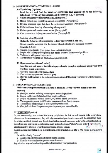 Sujet du baccalauréat en anglais pour les séries C et D