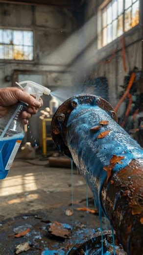 This Rusty Pipe Looks Brand New Again 😱 (Satisfying) #rustremoval #satisfyingvideos