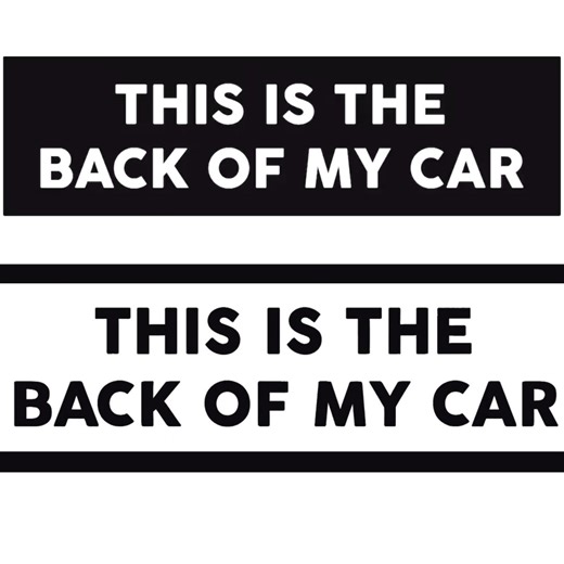 This is the Back of My Car Bumper Sticker or Magnet, 7x2 Inch Weather Resistant Funny Minimalist Car Decal - Etsy